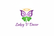 Lukcy V Decor Logo - Fancy Purple Cursive Font